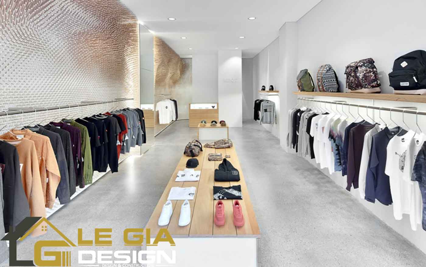 thiết kế thi công shop thời trang đúng tiến độ