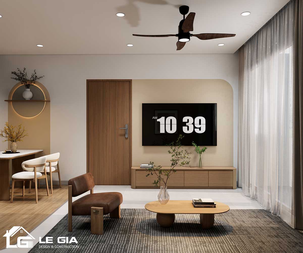 Tara Residence – Thiết kế nội thất phong cách Modern Cozy - phòng khách